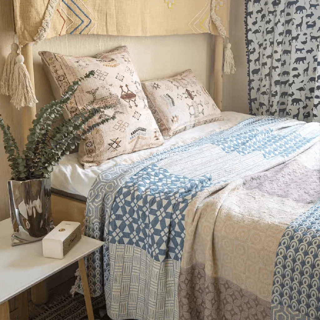 Optimized Farmhouse Patchwork Style Blanket Original Design