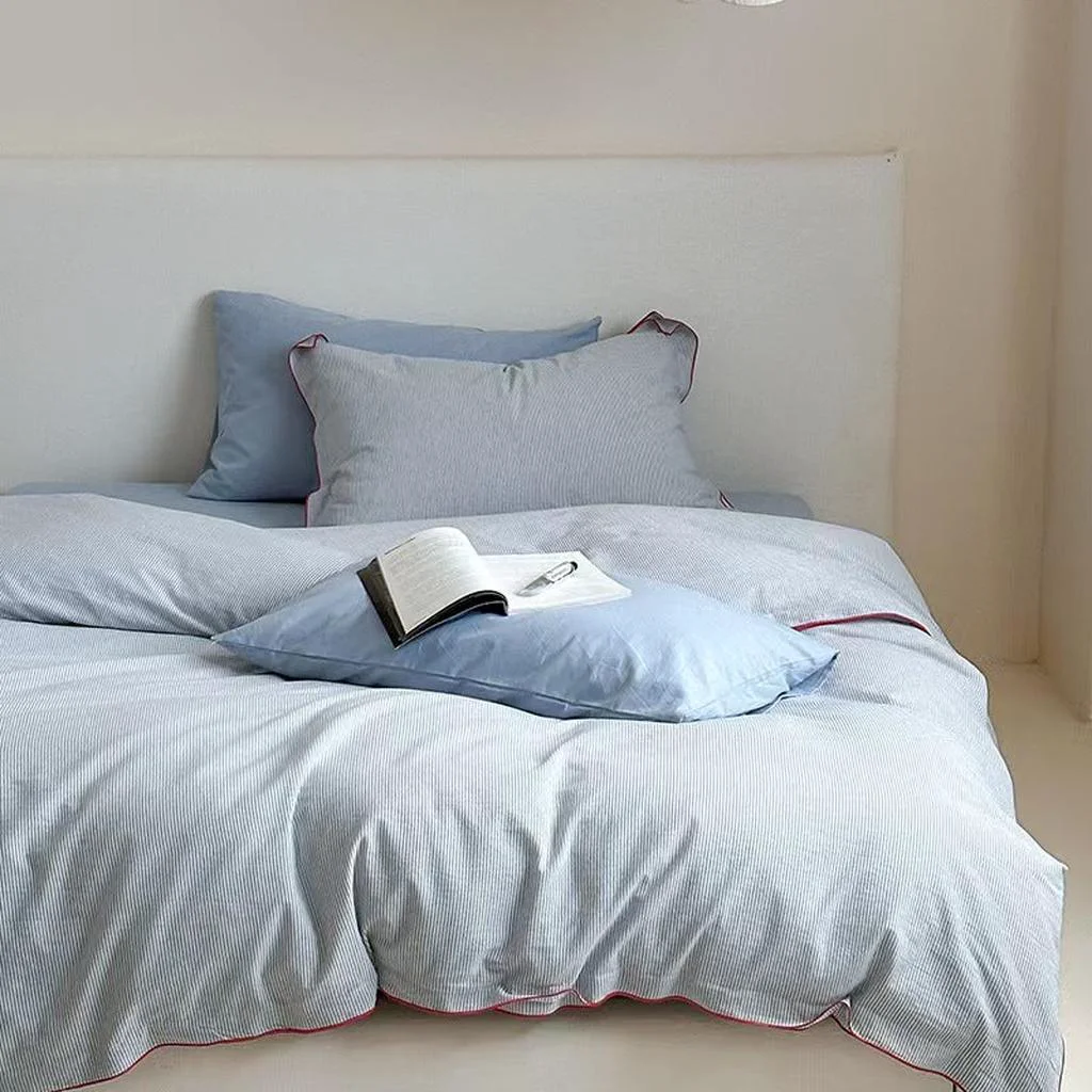 Recyclable Retro Thin Striped Bedding Set Fine