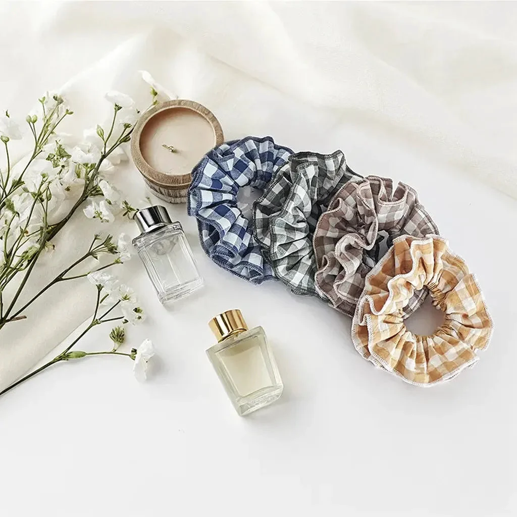 Eco-Friendly Handmade Layered Gingham Scrunchie Classic