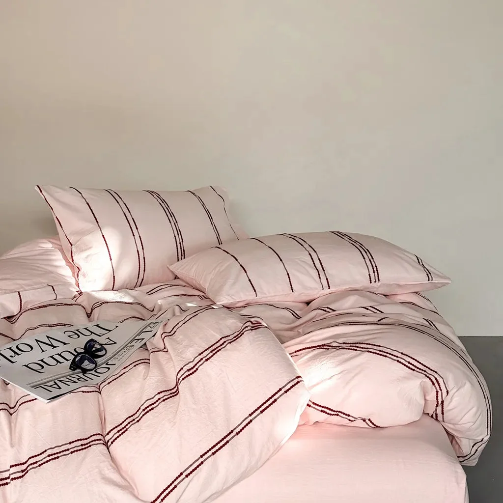 Environmentally Friendly Sunset Striped Jacquard Duvet Cover Casual
