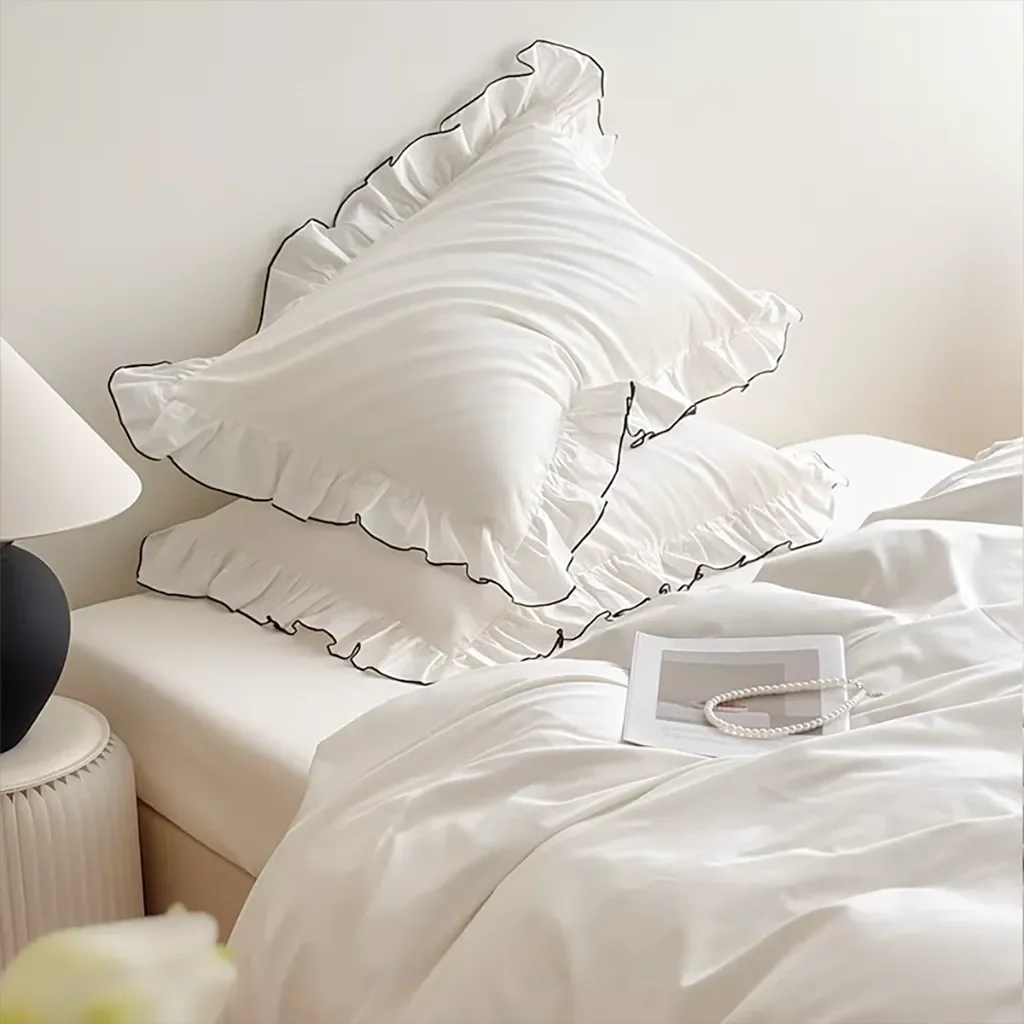 Relaxed French Ruffle Duvet Cover Set Durable