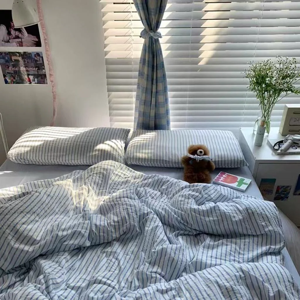 User-Friendly Coastal Stripes Duvet Cover – Blue Expertly Made