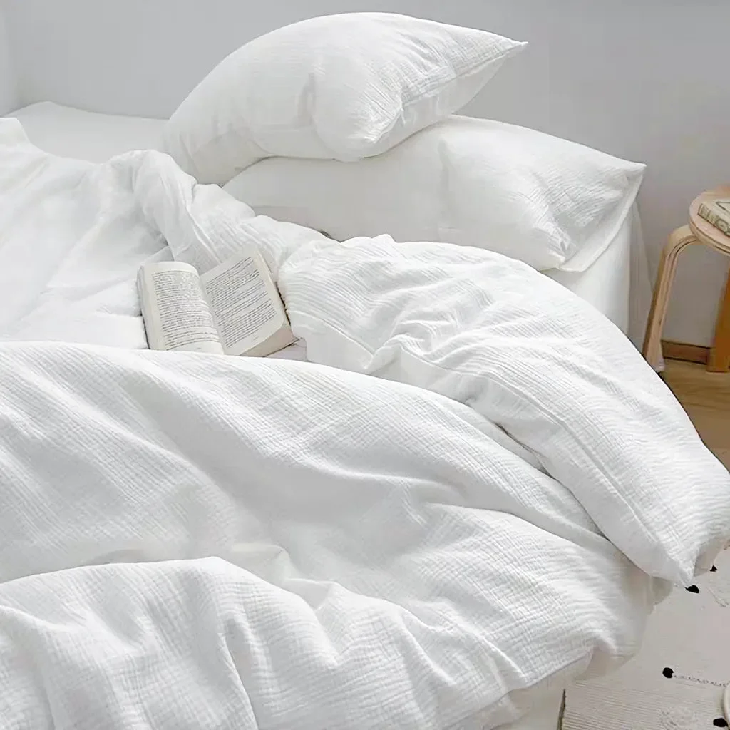 Crafted Airy Cloud White Duvet Cover Luxury