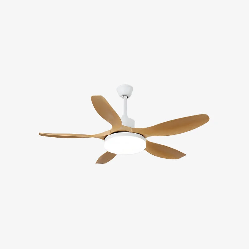 Clean Five-Leaf Ceiling Fan Light Artisan