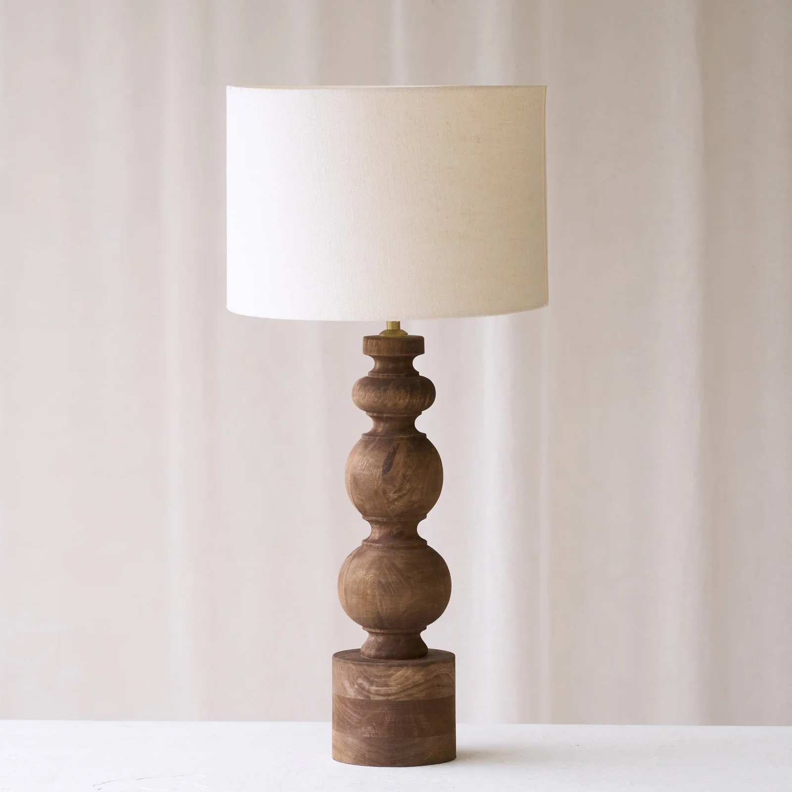 Durable Radwan Table Lamp Dark Brown 55cm Contemporary