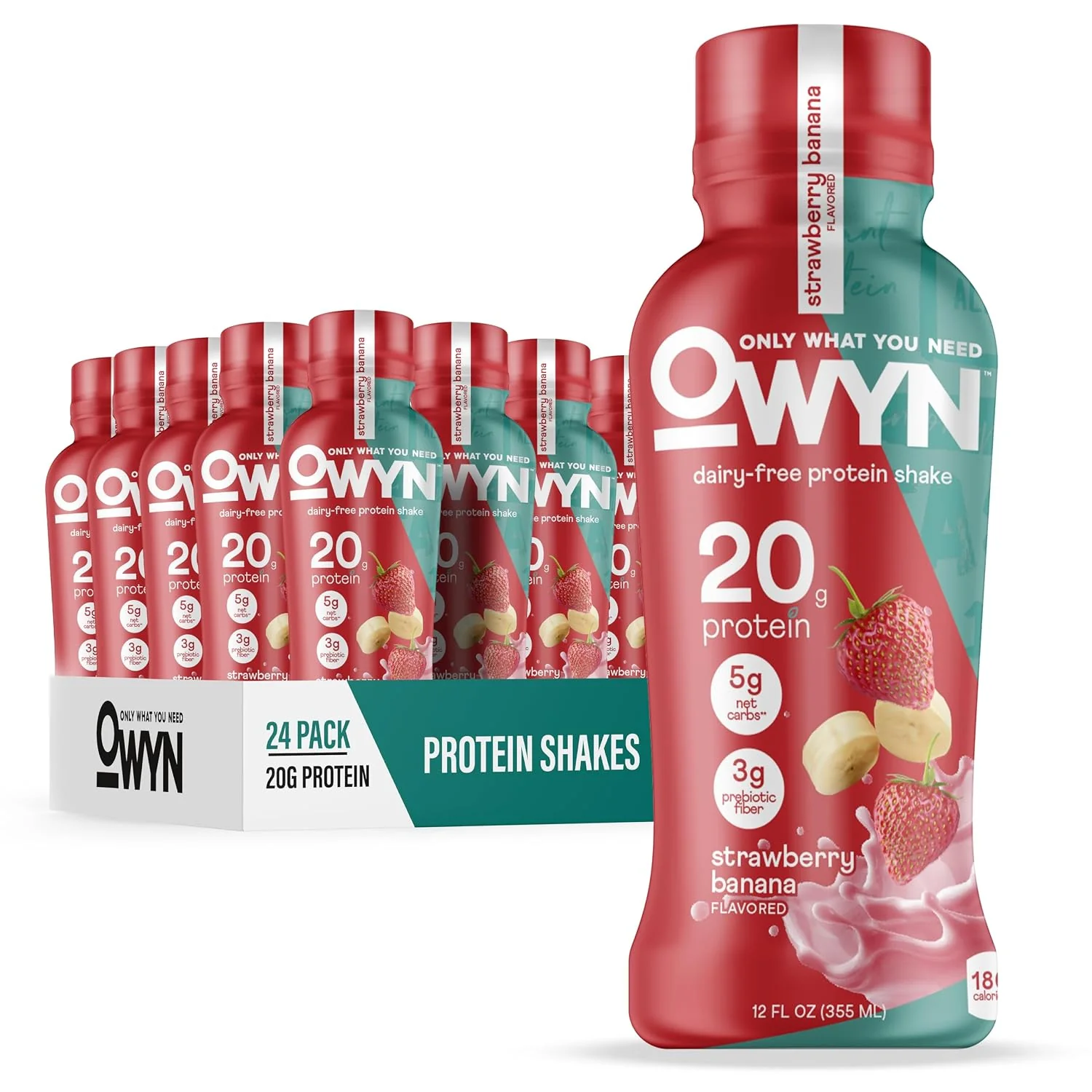 Comfortable OWYN Only What You Need Strawberry Banana Flavored 20g Protein Shake 12 Ct Consistent
