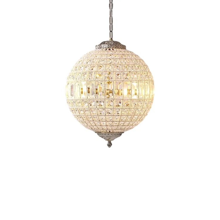 Relaxed Vintage style crystal ball pendant light Elite