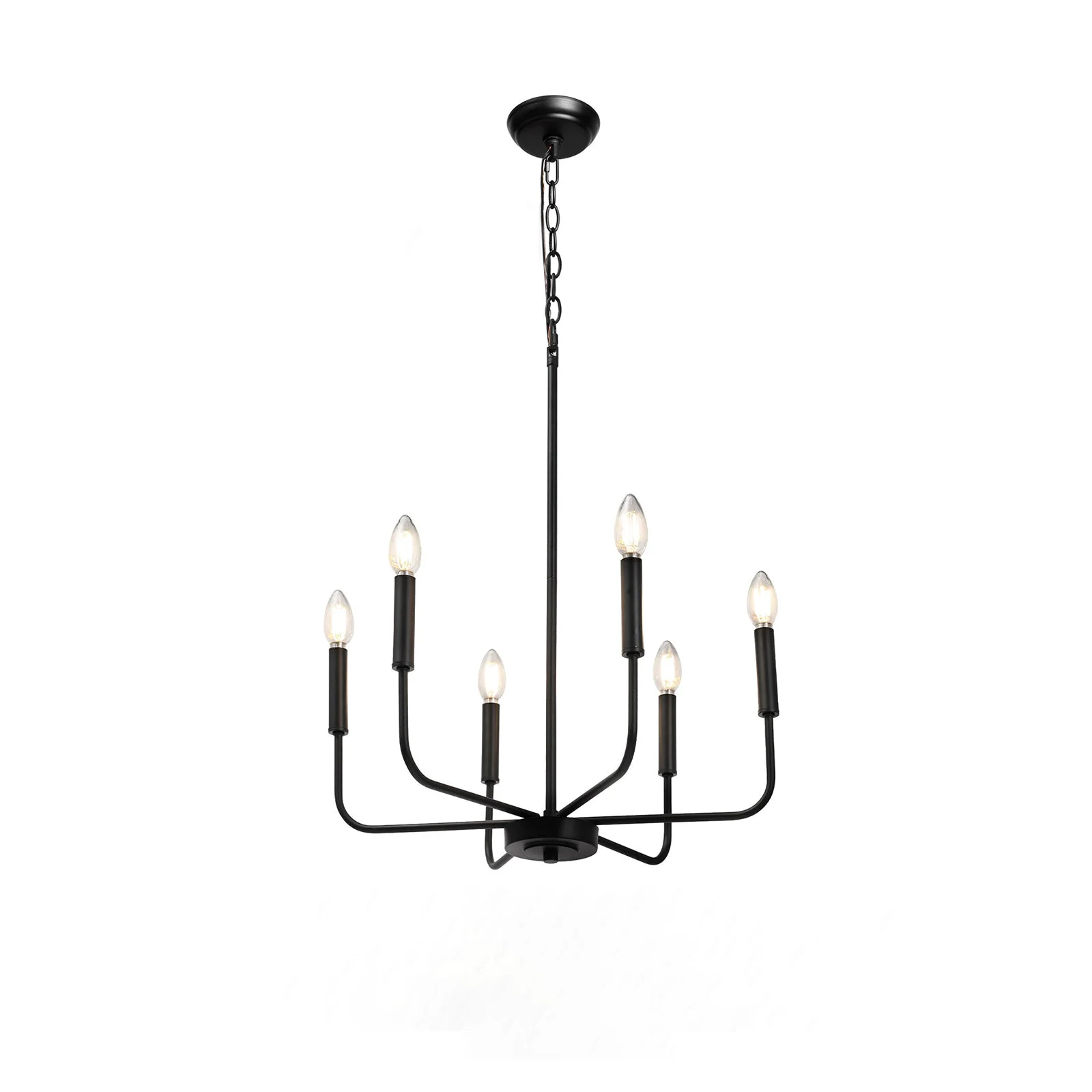 Secure Modern Black Candlestick Chandelier Reusable
