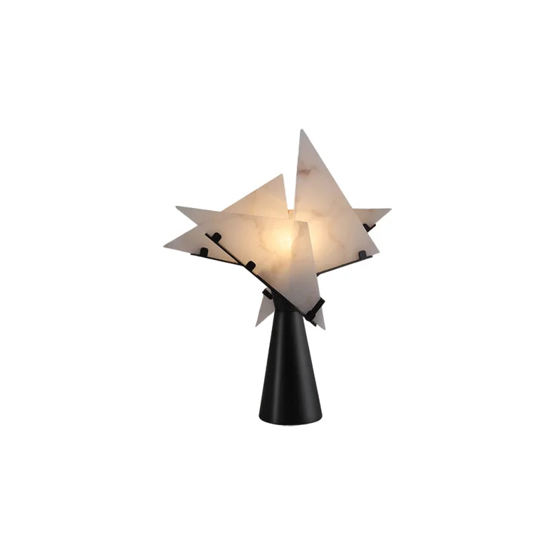 Detailed Abstract Alabaster Table Lamp Efficient