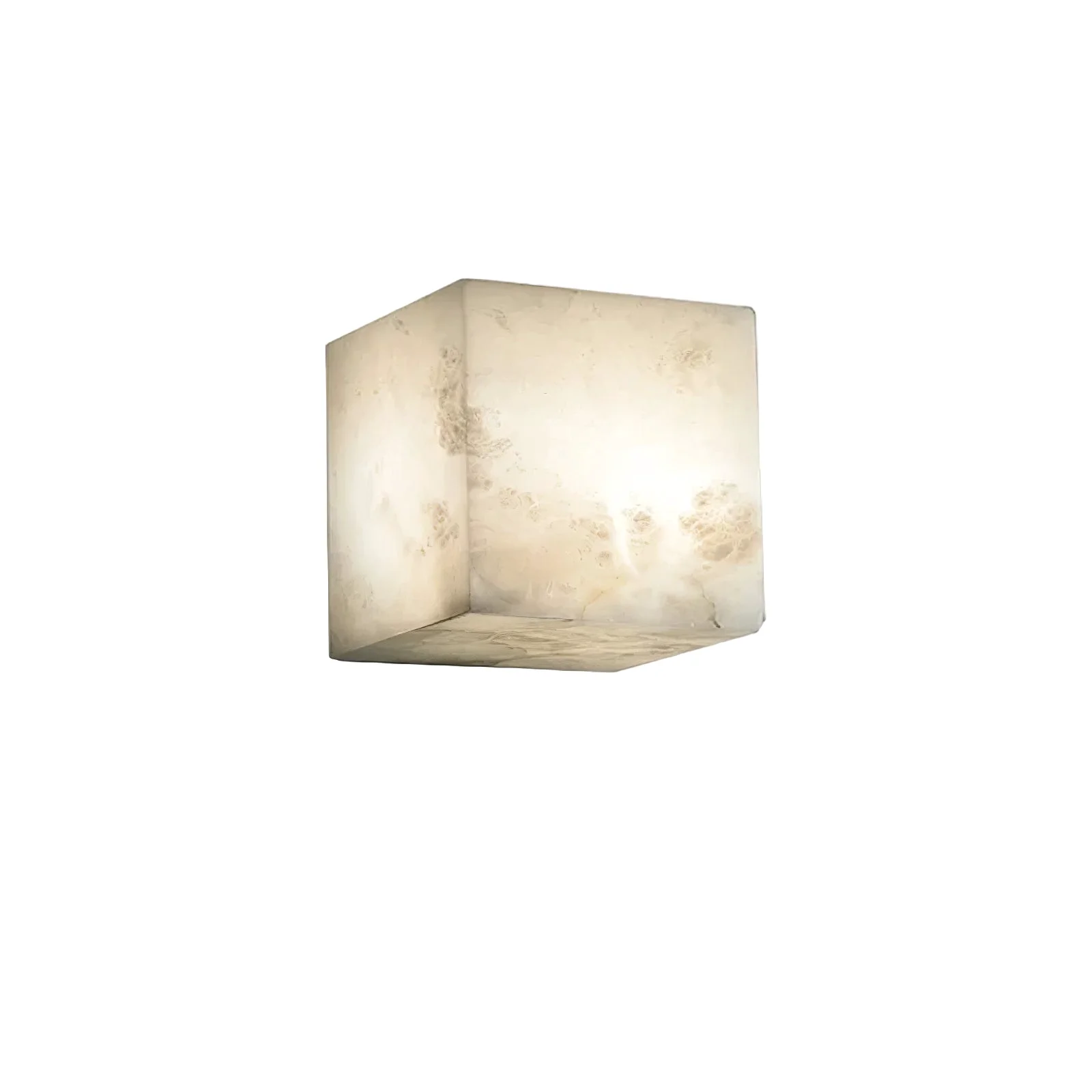 Professional Alabaster Cube Wall Light Lightweight