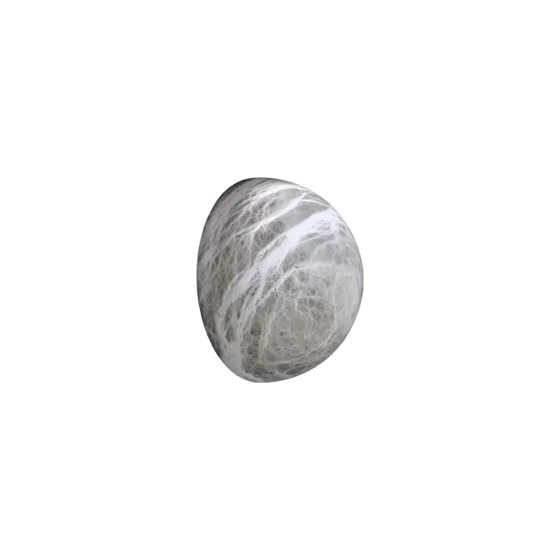 Sustainable Pebble Alabaster Wall Lamp Functional