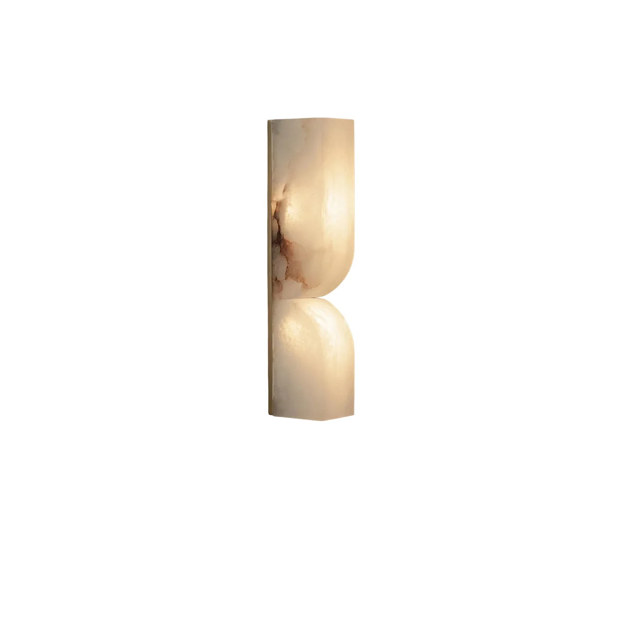 Specialty Double Curve Alabaster Wall Light Expertly Made