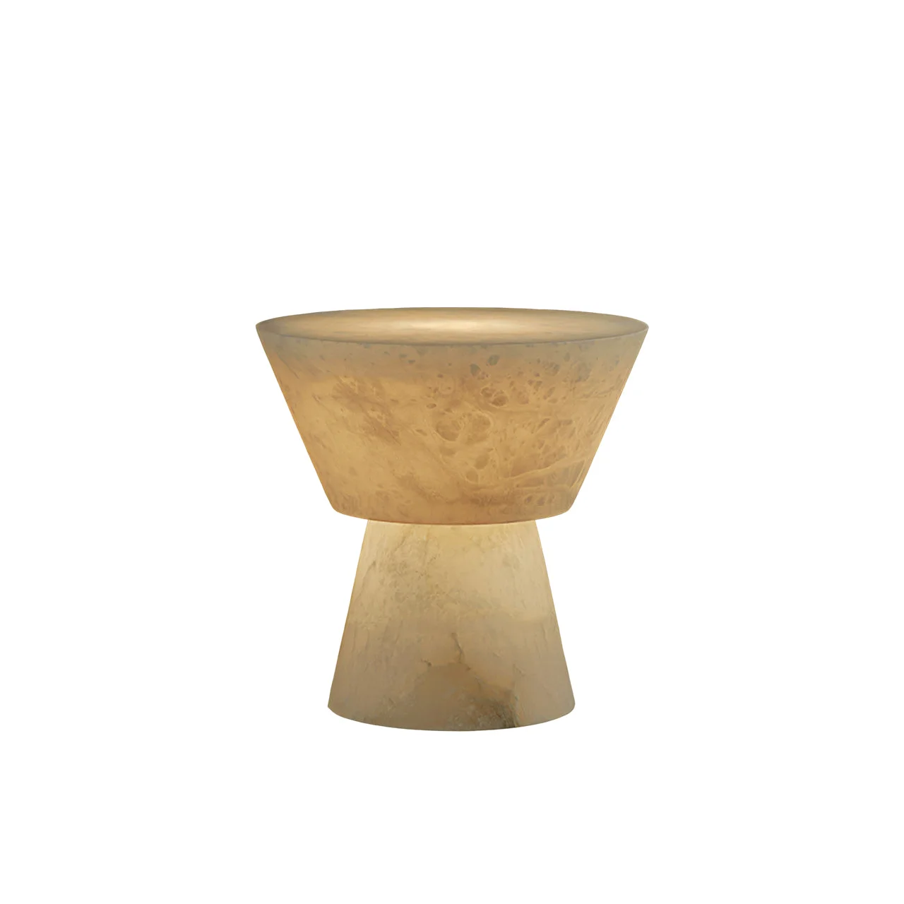 High-End Conical Alabaster Table Lamp Superior
