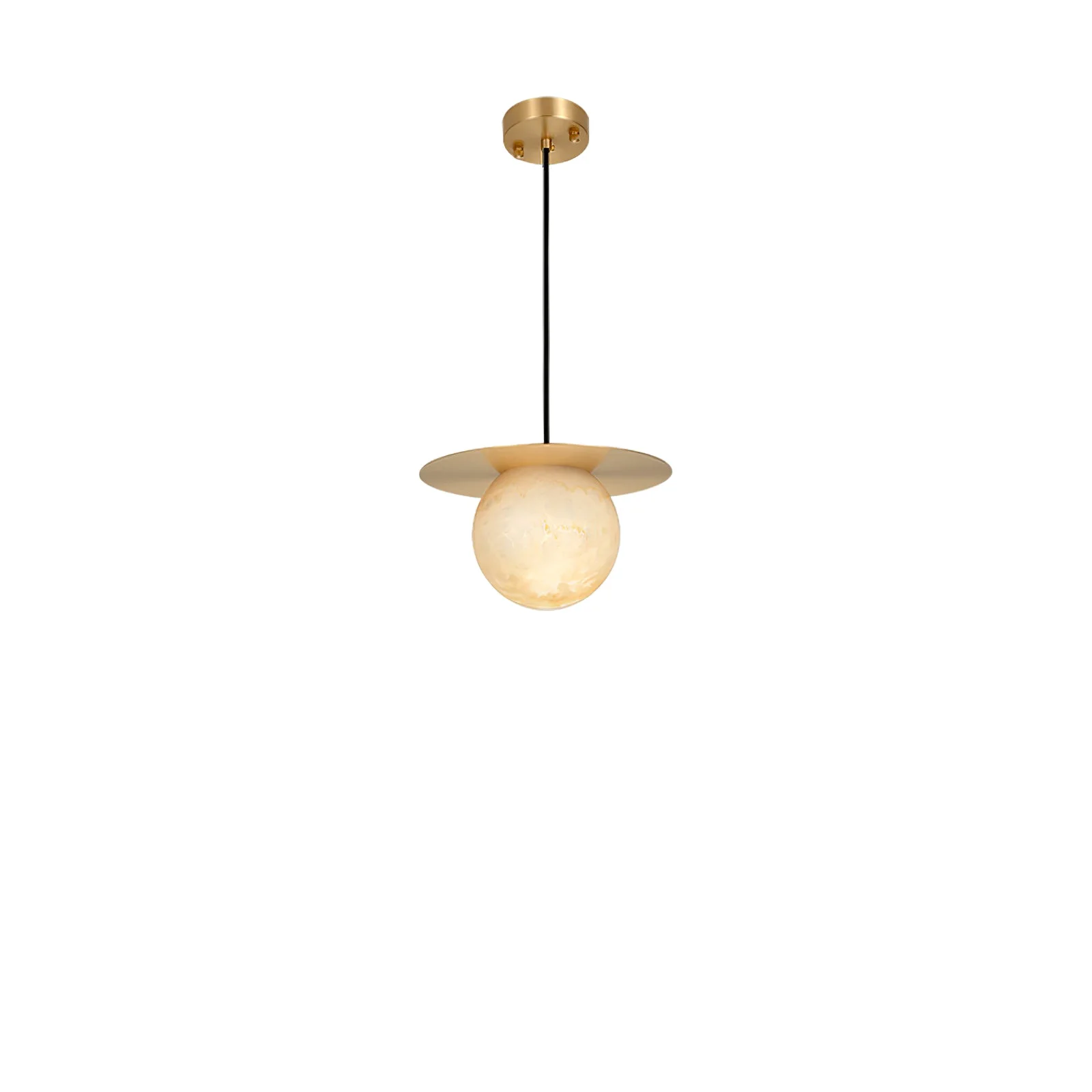Sophisticated Disc Alabaster Pendant Light Easy-to-Use