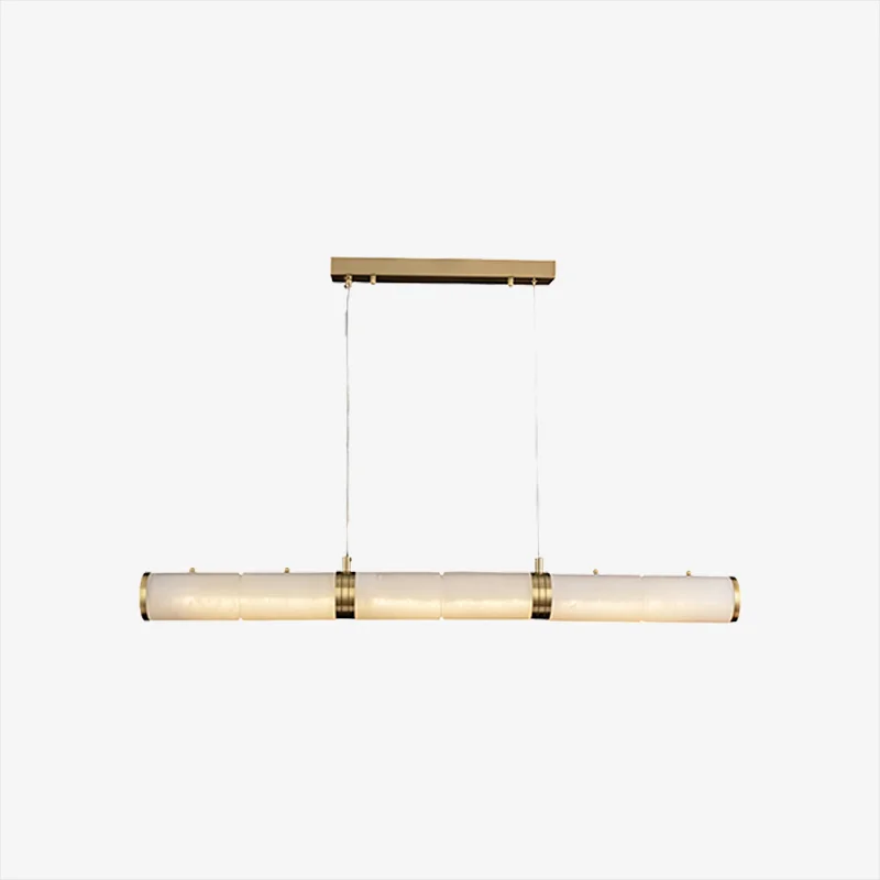 Healthy Alabaster Column Linear Chandelier Fine Crafted