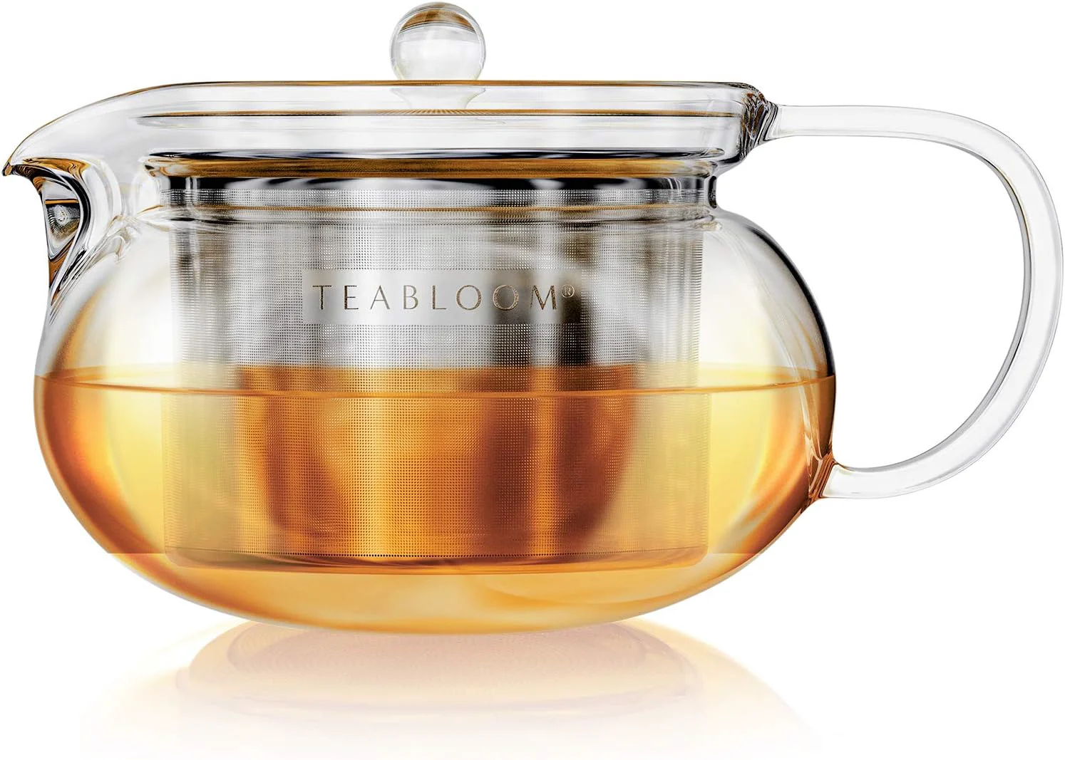 Lightweight Teabloom Kyoto 2-in-1 Tea Kettle and Tea Maker – Glass Teapot with Removable Loose Tea Infuser – Tea Connoisseur’s Choice Detailed