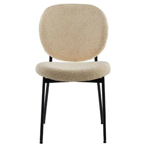 Flexible Sashi Dining Chair – Linen Boucle’ Minimalist