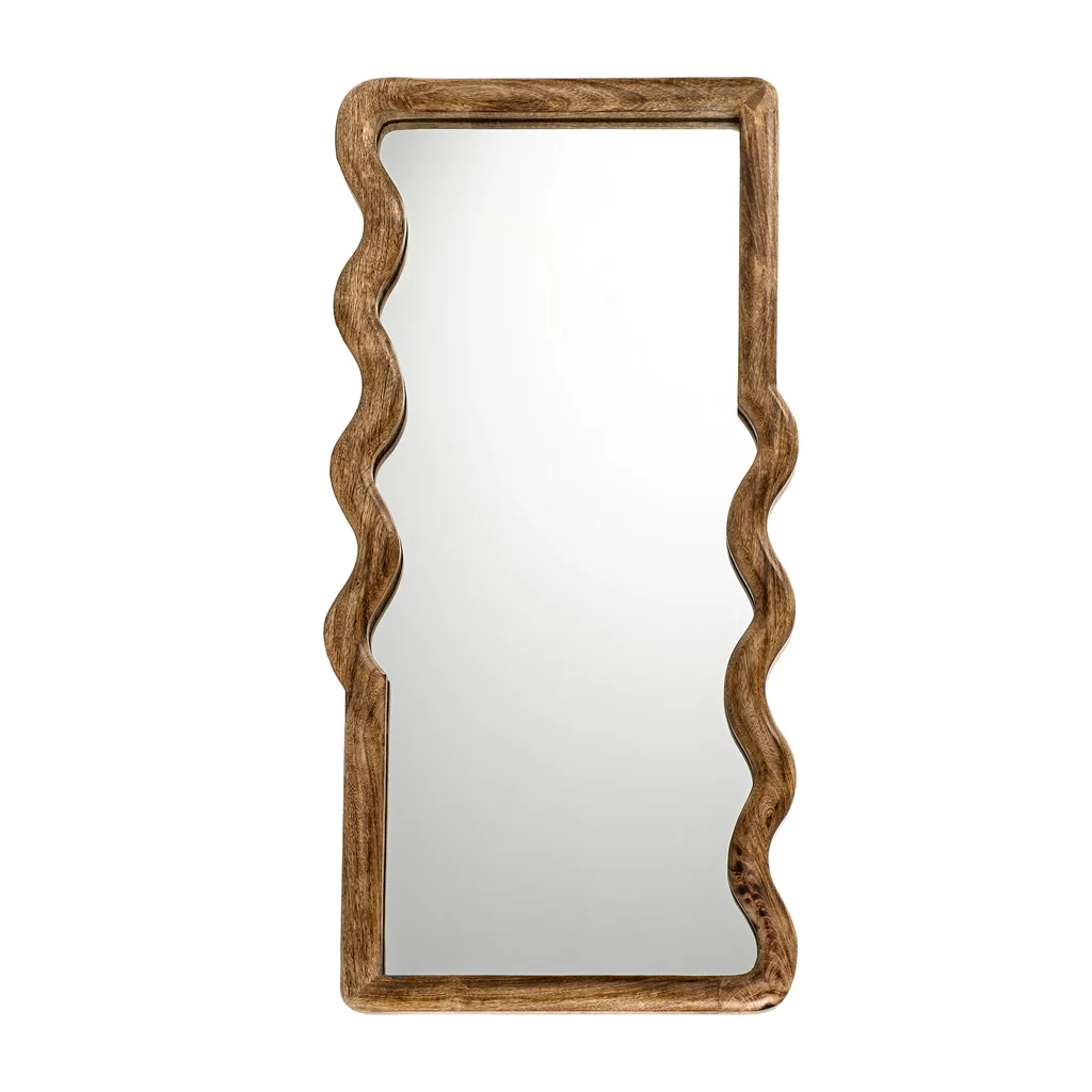 Certified Ripple Wooden Mirror Elegant