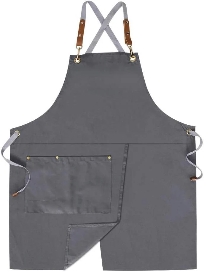 Innovative Mignongirl Crossback Apron with Pockets x2 Split Apron with Adjustable Straps M-XXL Original Design