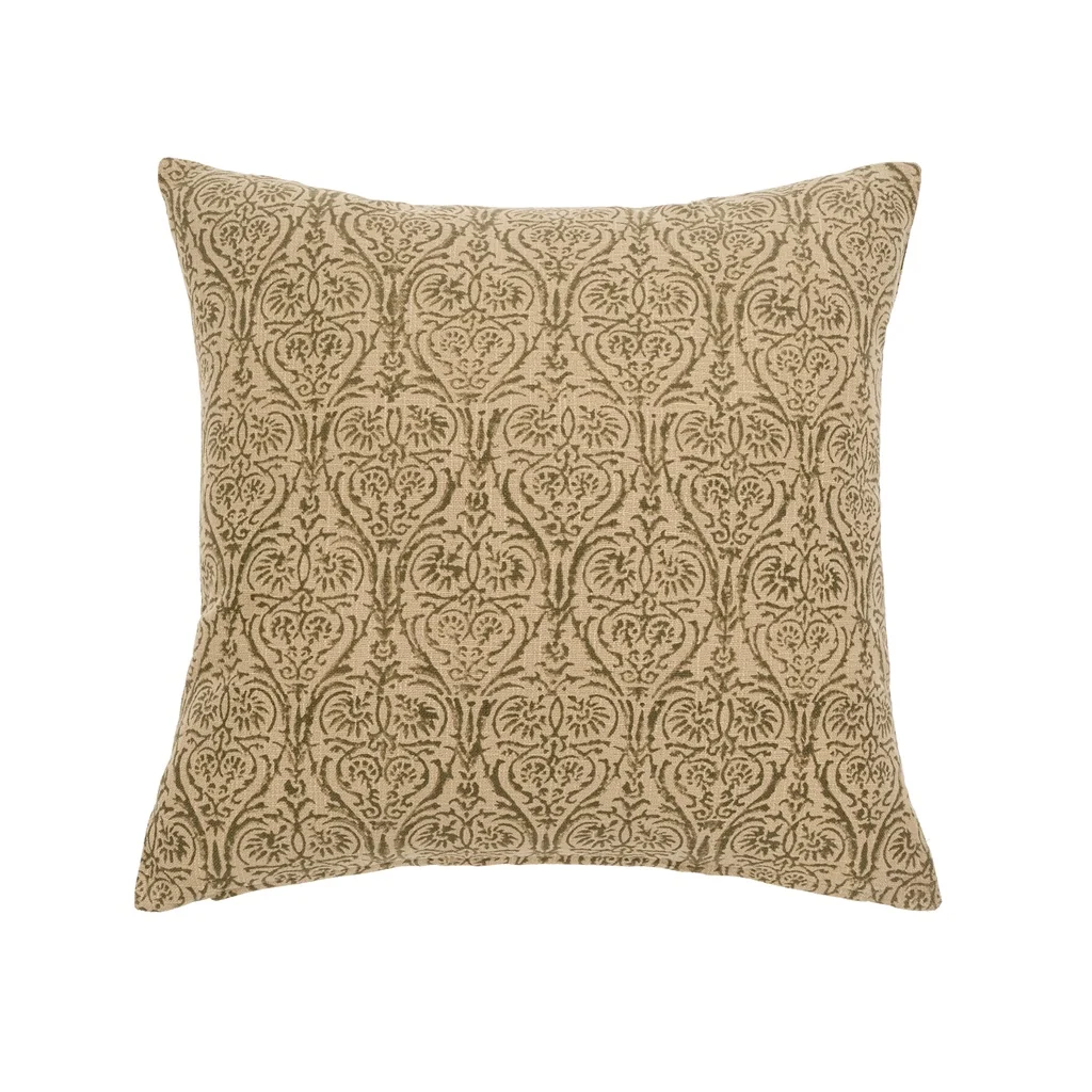 Traditional Aria Block Print Pillow Premium Material