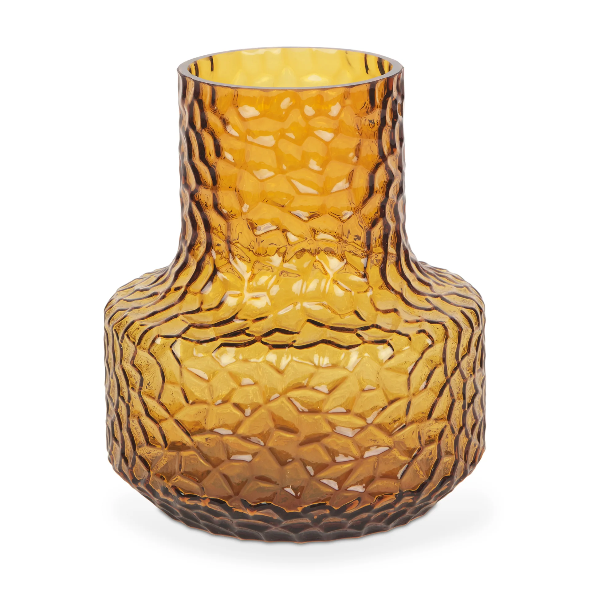 Responsible Jolene Short Amber Glass Vase Versatile