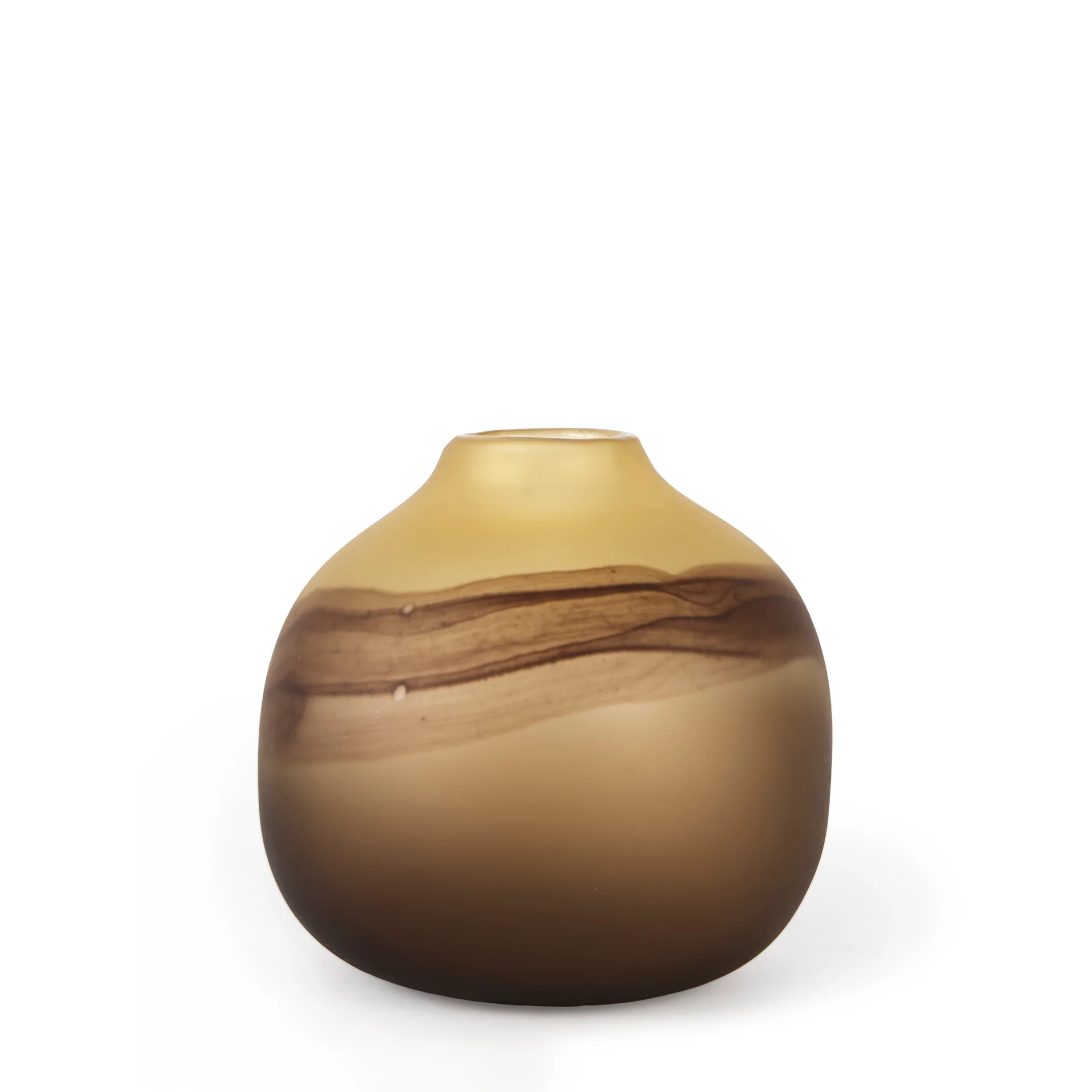 Effective Pyla Short Yellow Brown Vase Superior