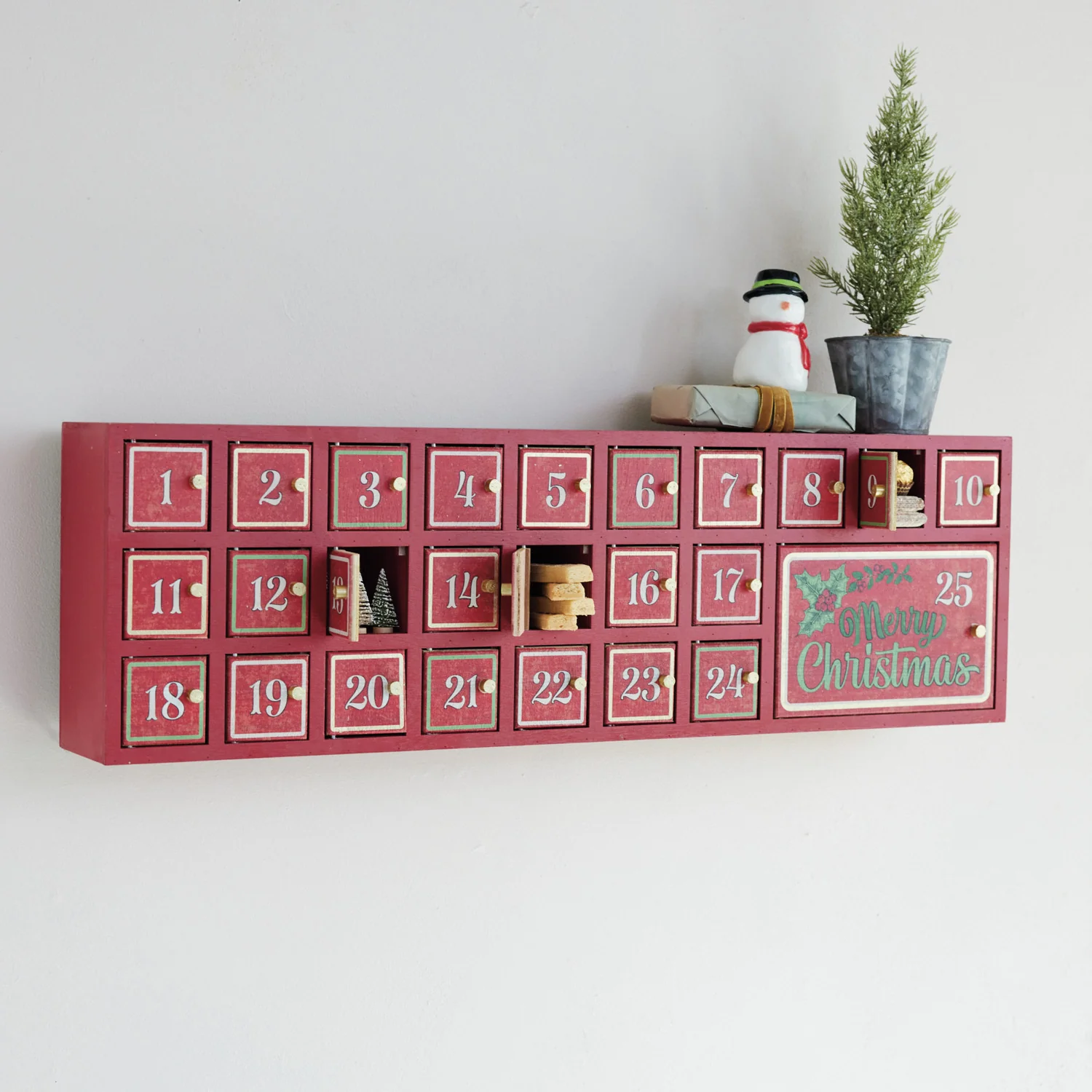 Luxury Merry Christmas Advent Calendar with 25 Doors Optimized