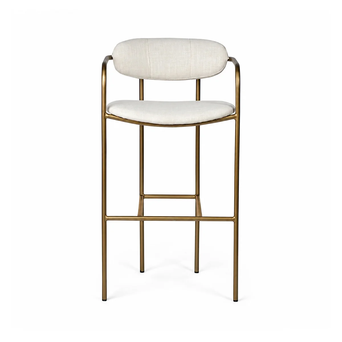 Optimized Parker Seat Height Cream Fabric Seat Gold Metal Bar Stool Functional