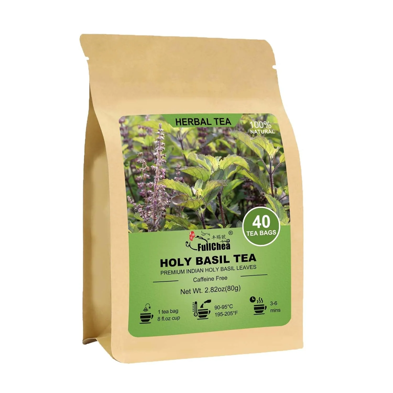World-Class FullChea Holy Basil Tulsi Tea Bags – Immunity Digestion Prestigious