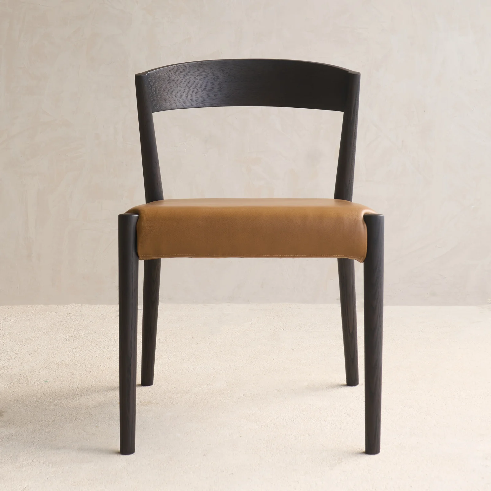 Comfortable Ronda Leather Dining Chair Bison Oak Frame - Nut Trusted