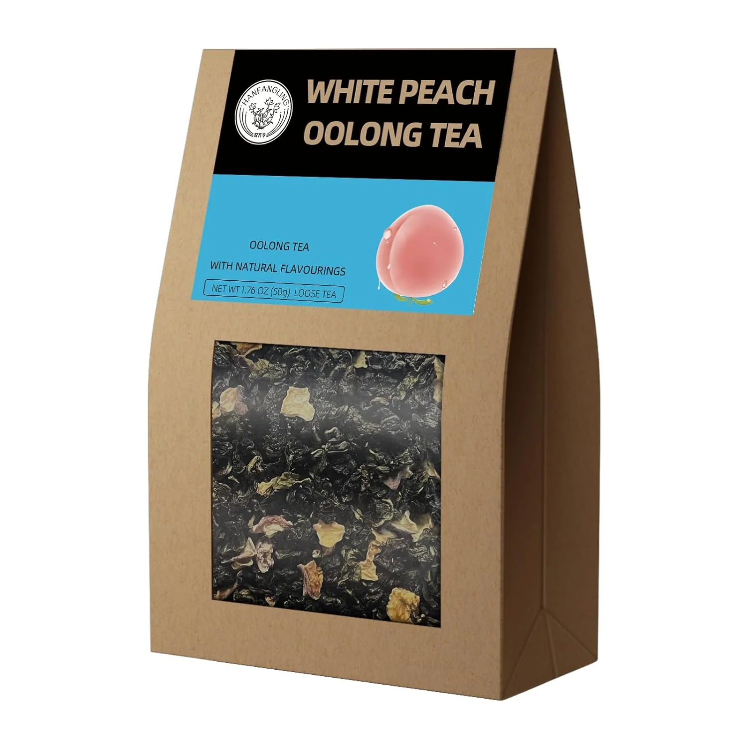 Reusable Hanfangling White Peach Oolong Tea Refreshing Caffeine Fresh Sweetness of White Peach and Aromatic Taste of Oolong Tea Loose Leaf Excellent