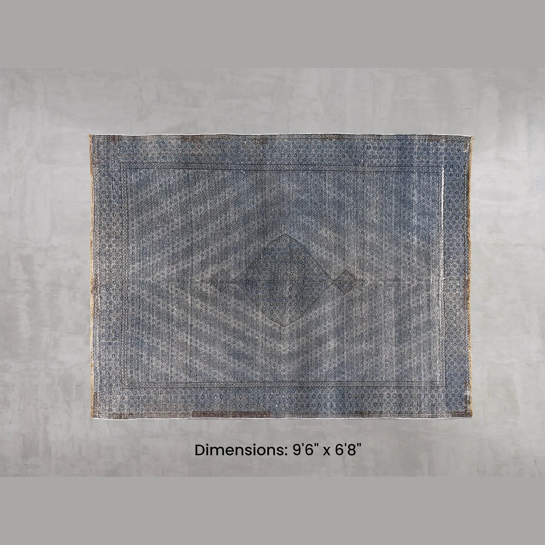 Minimalist Namaste Rug – Blue 9’6 x 6’8 Superior