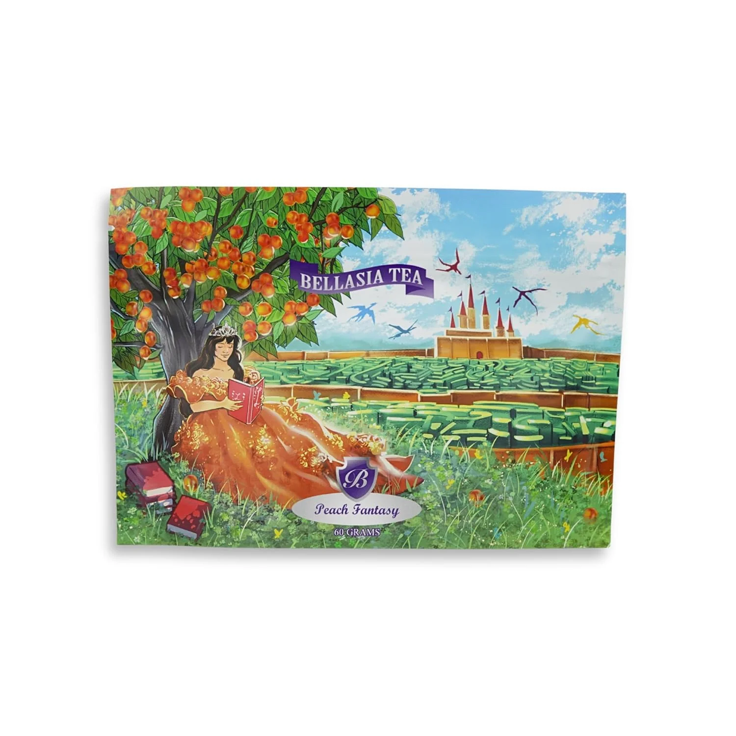 Flexible Bellasia Tea Peach Fantasy for Kids Using Fruit Pieces – Caffeine Herbal Tea Blend with Ingredients Balanced Flavor- Add Loose Leaf Crafted