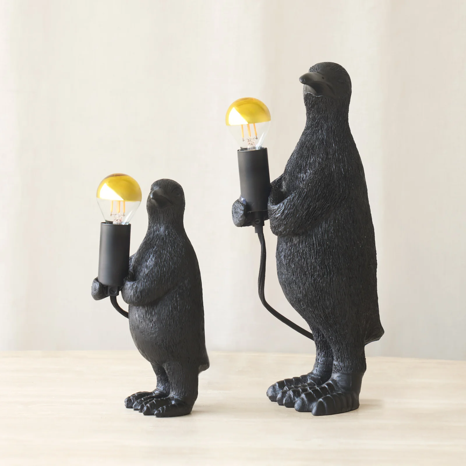 Superior Penguin Table Lamp Black Sophisticated