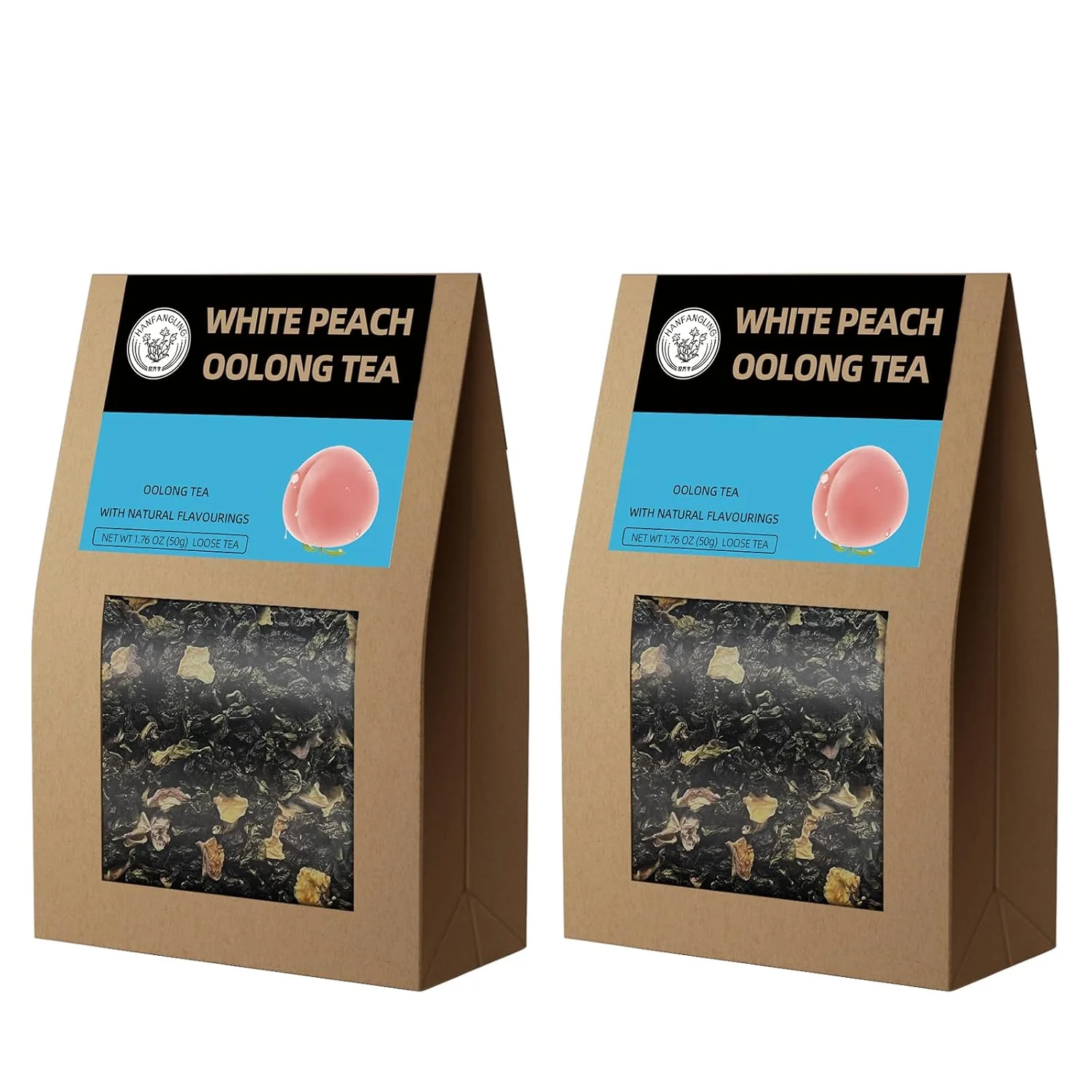 Original Design Hanfangling White Peach Oolong Tea 2PCS Refreshing Fresh Sweetness of White Peach and Aromatic Taste of Oolong Tea Smart