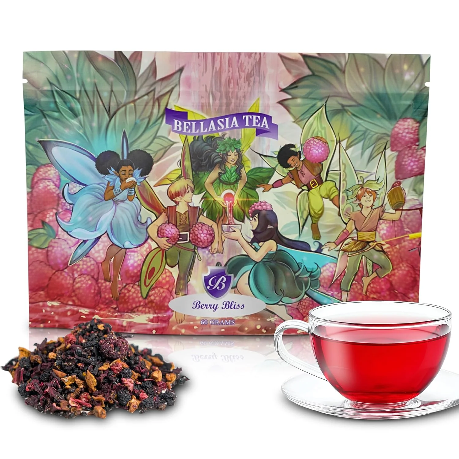 Selected Bellasia Tea Berry Bliss for Kids Using Fruit Pieces – Caffeine Herbal Tea Blend with Ingredients Balanced Flavor- Add Loose Leaf Minimalist