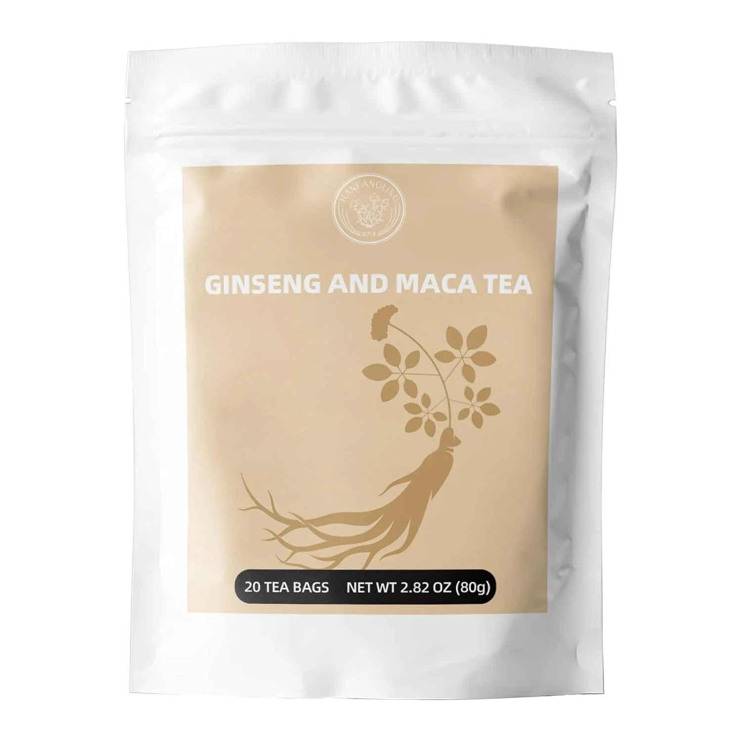 Excellent HANFANGLING Ginseng Maca Tea Natural and Health Caffeine- Herbal Tea 20 Tea Bags 1.41oz Powerful