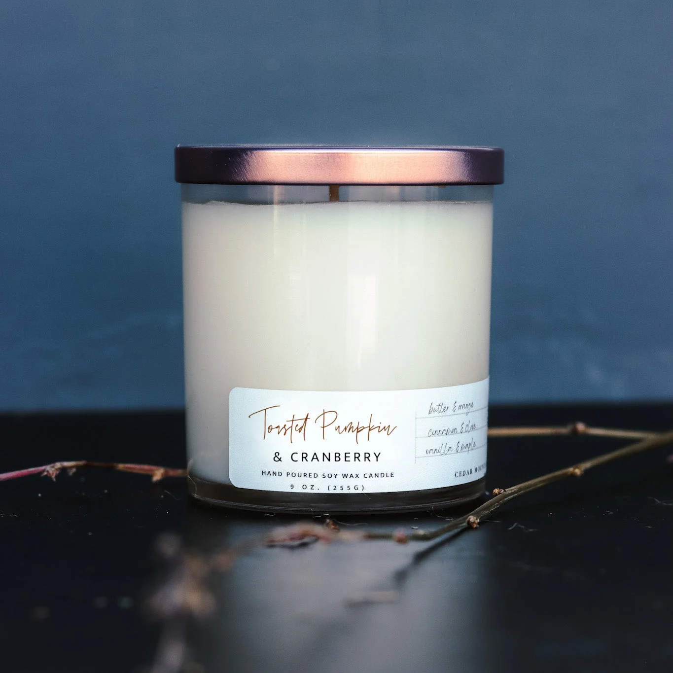 Breathable Toasted Pumpkin Cranberry – 9 oz Whiskey Glass Candle Secure