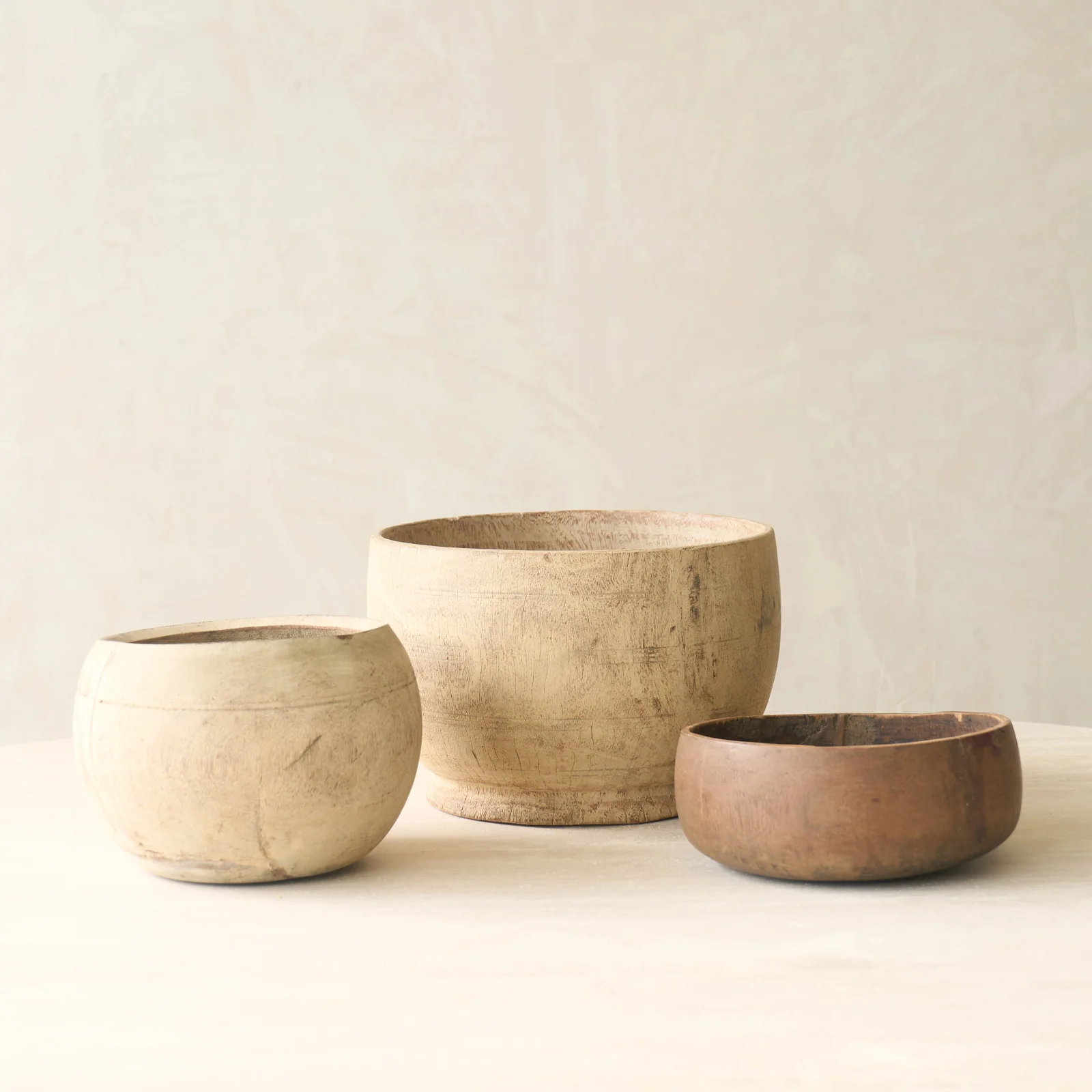 Safe Vintage Rustic Wooden Pot Natural Eco-Friendly