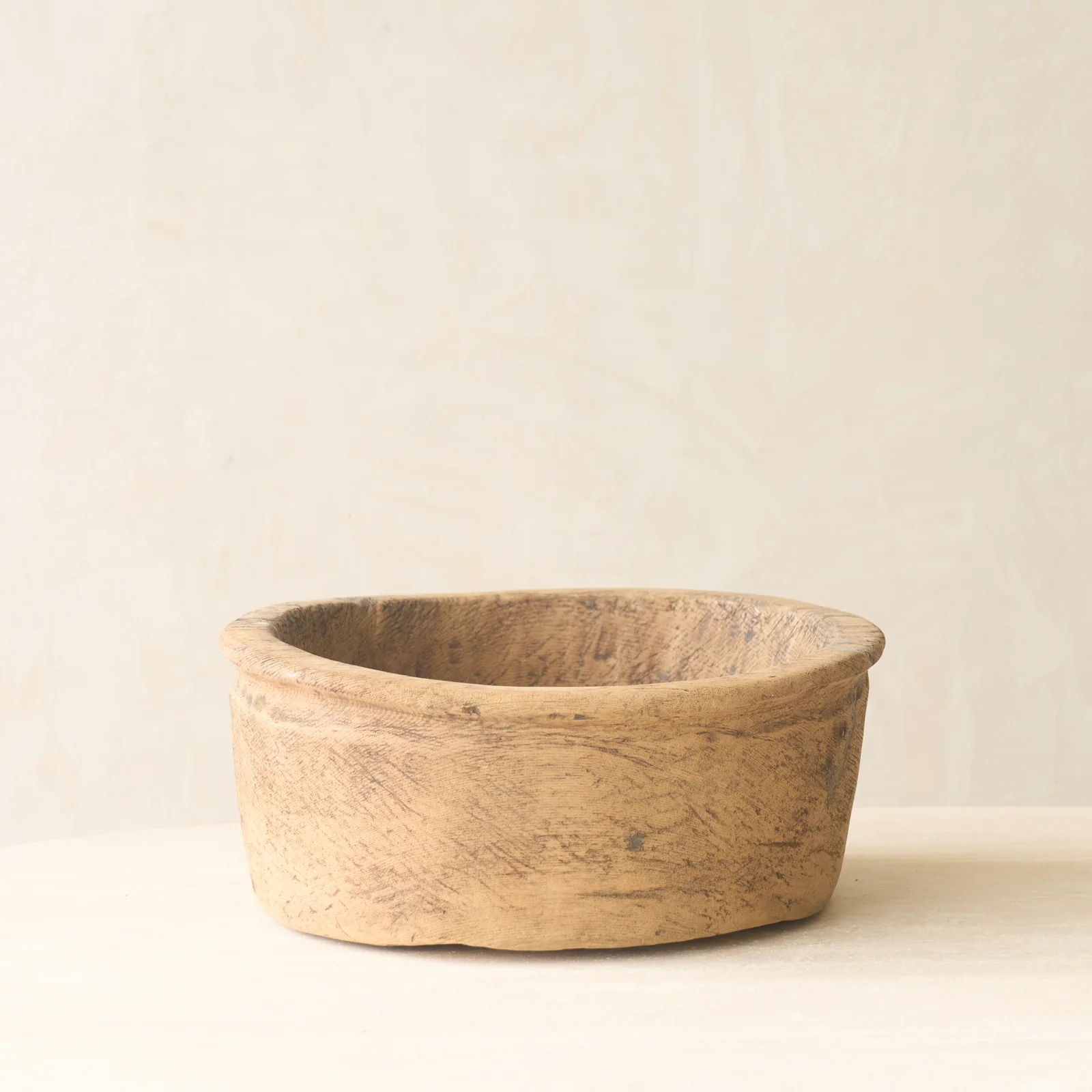 Verified Vintage Rustic Timber Bowl Natural No. 1 Reliable