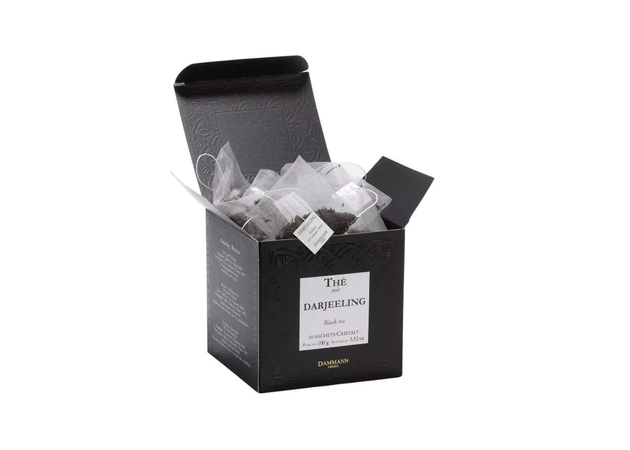 Minimalist Dammann Freres Sachets Darjeeling Tea Bags Premium Gourmet French Black Tea 50 Count Single Pack Specialty