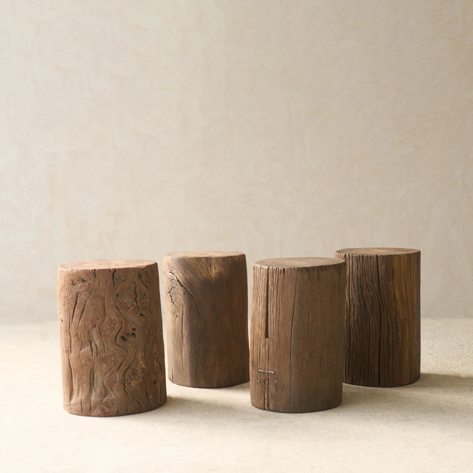 Next-Generation Reclaimed Indian Solid Wood Log Side Table Reliable