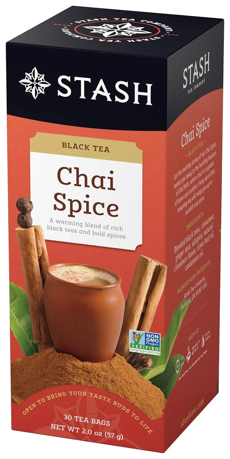 Smooth Stash Tea Chai Spice Black Tea 6 Boxes of 30 Tea Bags Each 180 Tea Bags Total Carefully Designed