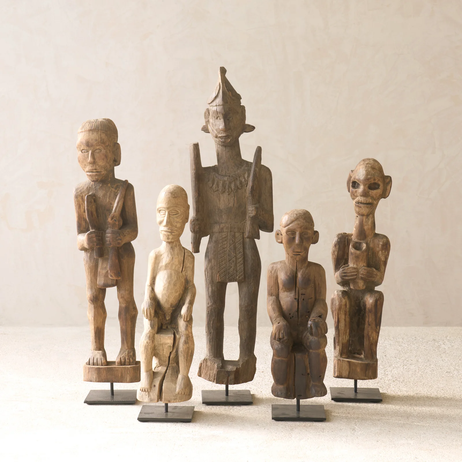 World-Class Vintage Naga Tribal Wood Sculpture Crafted