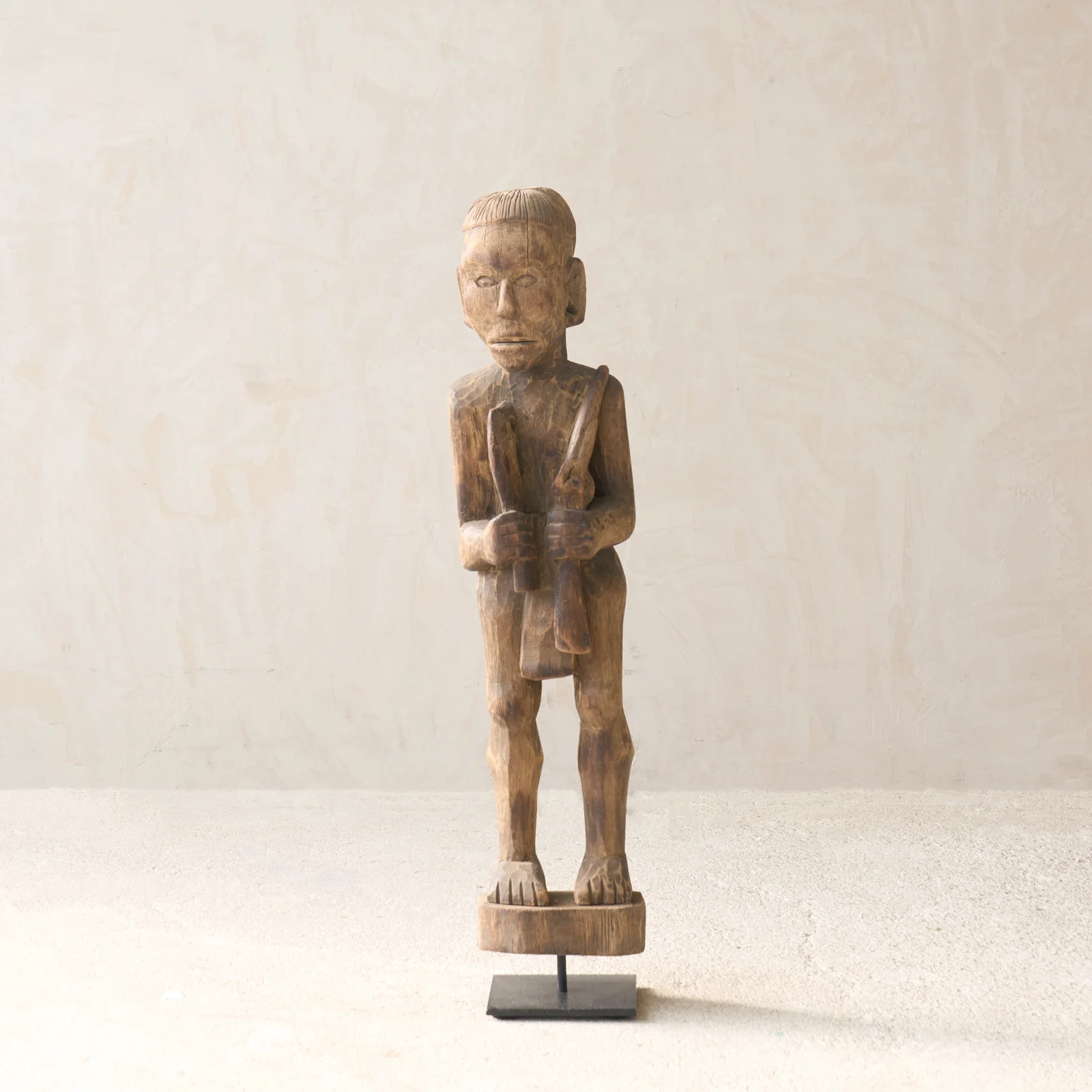 Minimalist Vintage Naga Tribal Wood Sculpture No. 1 Original