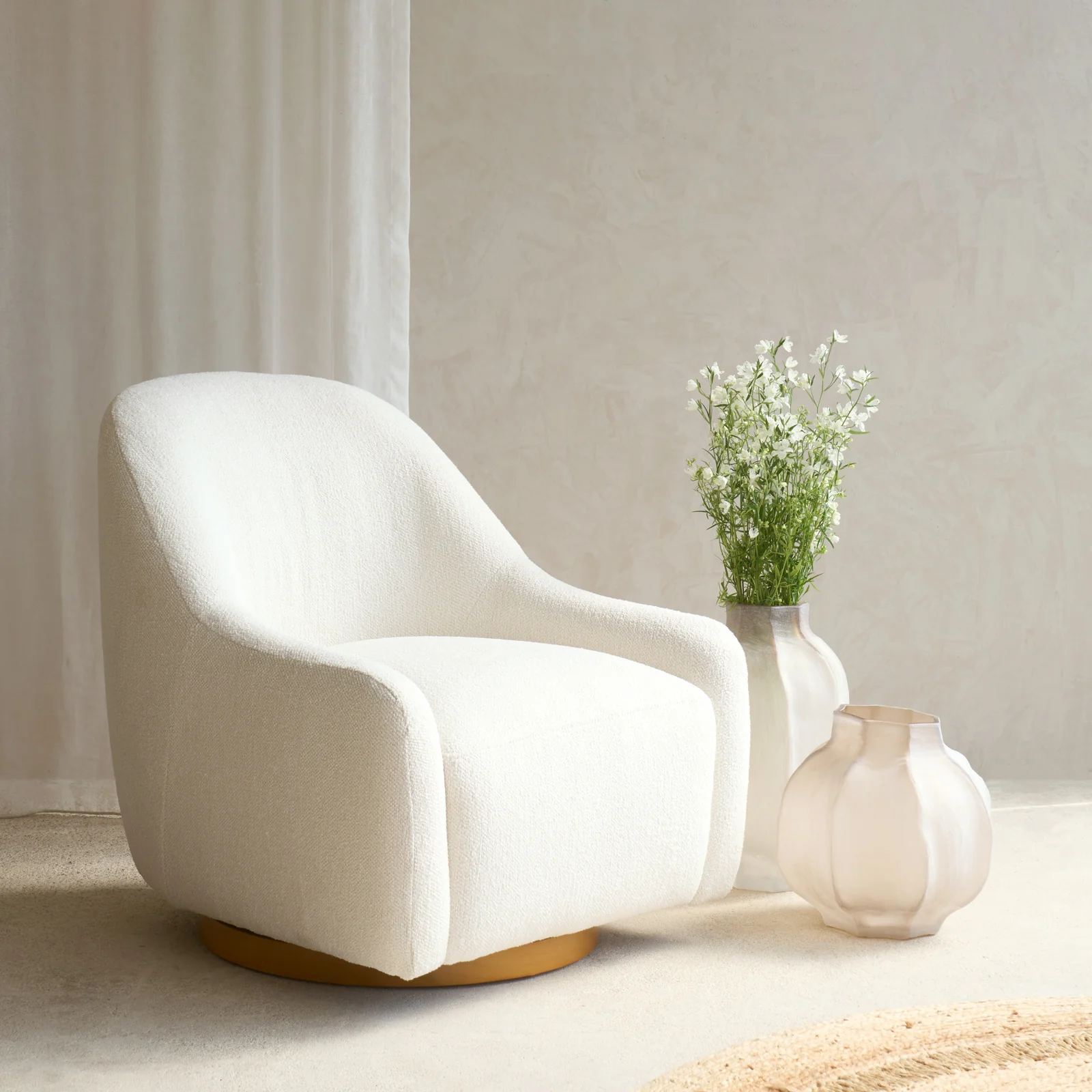 Next-Generation Belize Fabric Armchair Alpaca Organic