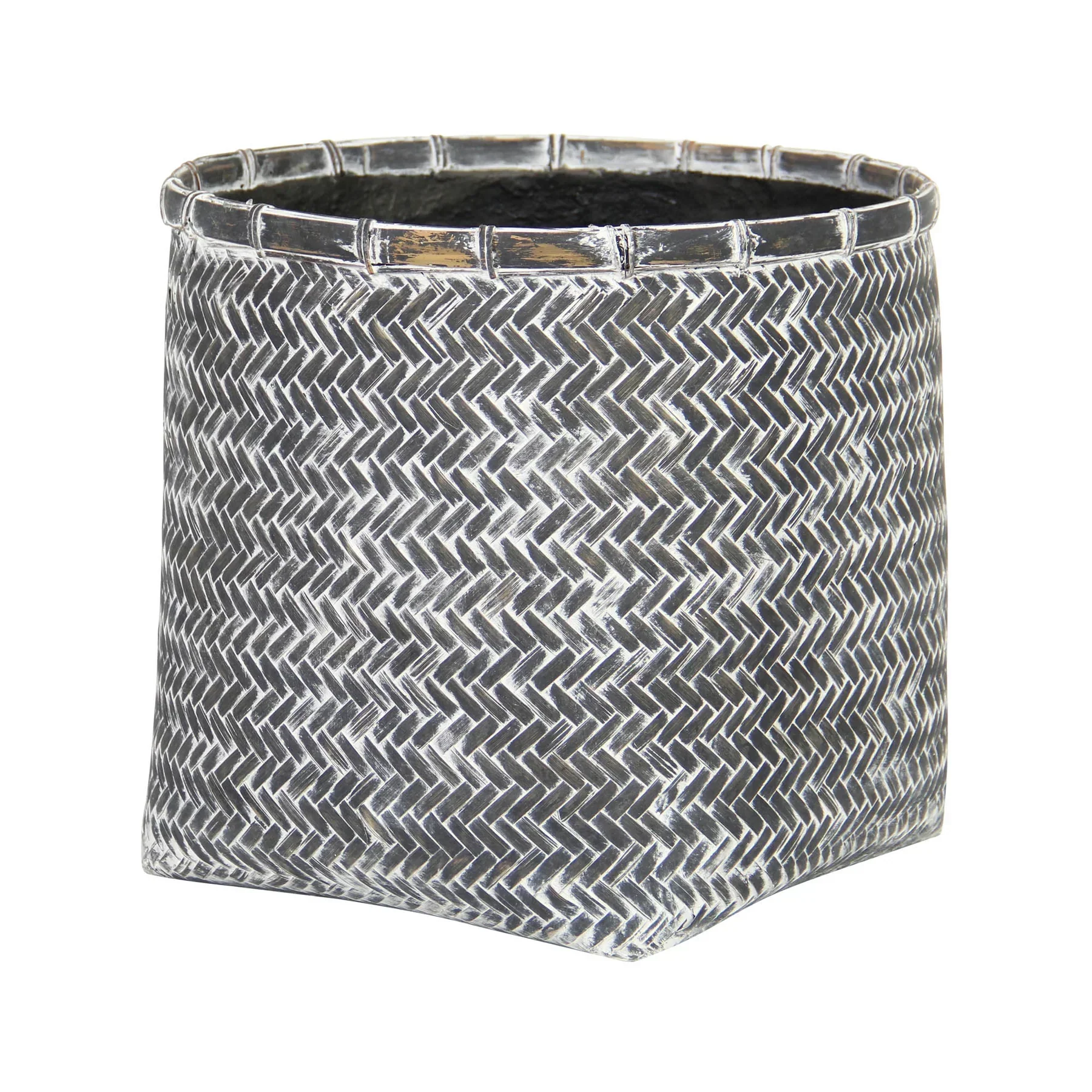 High-Grade Bamboo Indoor Basket Pot –Grey Wash Comfortable