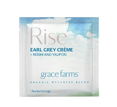 Original Design Grace Farms Rise Wellness Organic Tea Blend 100 Enveloped Pyramid Sachets w String Tag Morning Energy Focus Quality