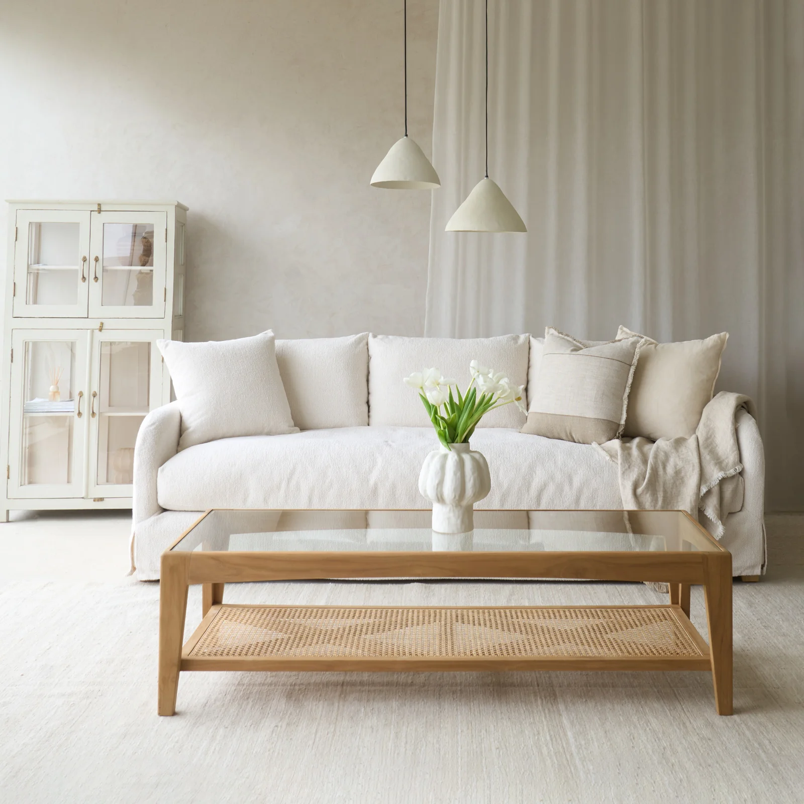 Contemporary Corte Fabric Sofa Alpaca Casual