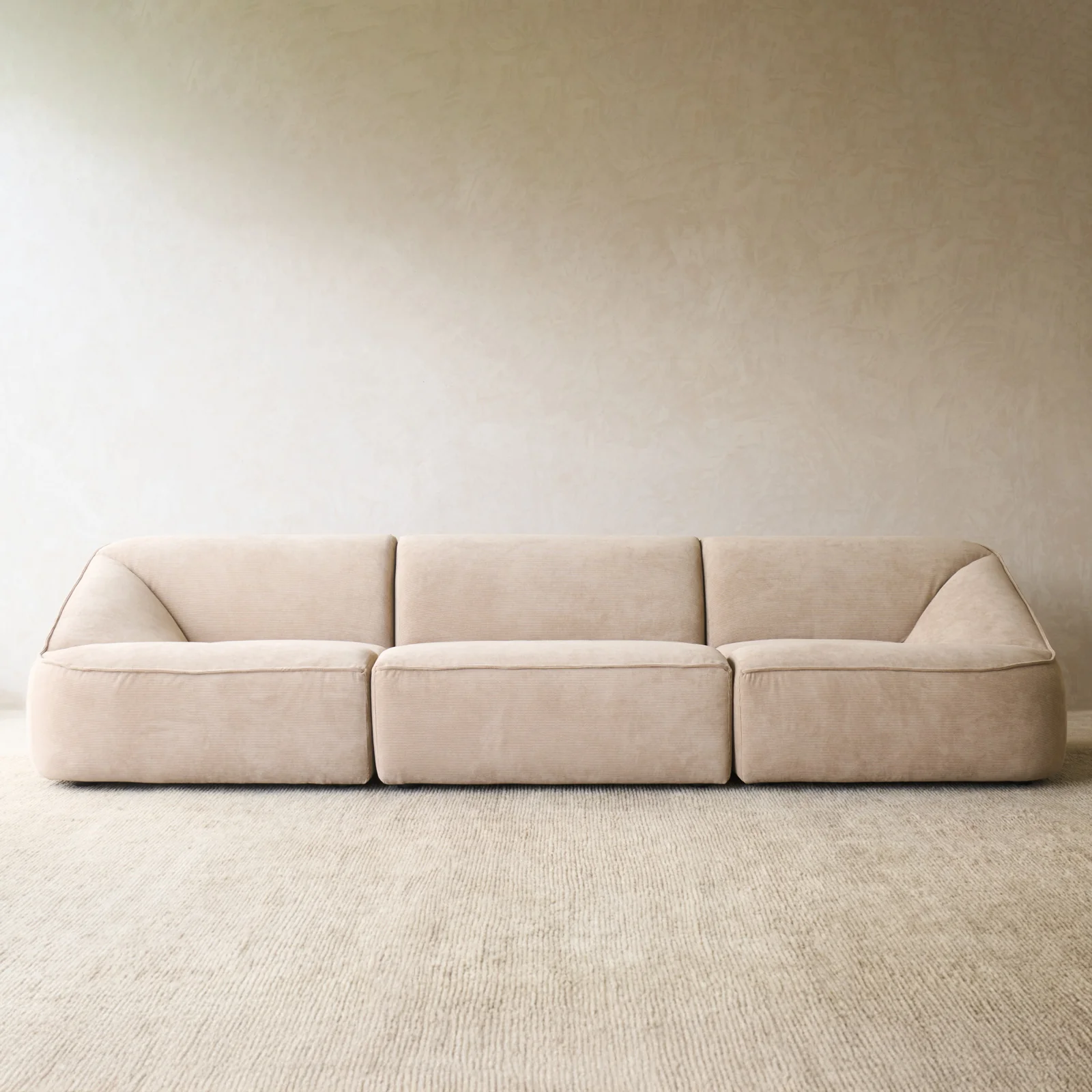 Sustainable Facette Modular Fabric Sofa 5 Seater – Ammonite 297cm Casual
